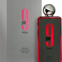 9PM Rebel by Afnan 100ml apa de parfum unisex ananas mar verde mandarina vanilie cedru caramel ambergris mosc