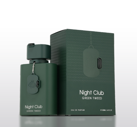 Apa de Parfum Night Club Green Tweed by Fragrance World, Barbati, 100ml