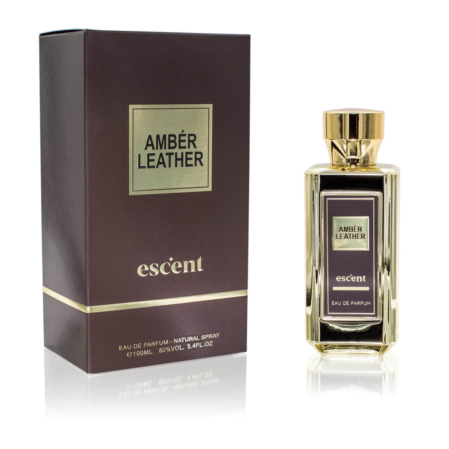 Apa de Parfum Amber Leather by Escent, Barbati, 100ml