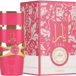 lattafa yara candy edp 100ml parfum femei strawberry candy vanilie mosc dulce