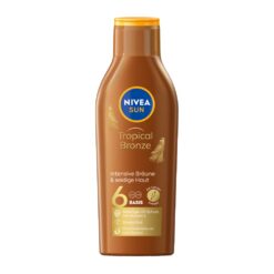 lotiune protectie solara Nivea Sun Tropical Bronze SPF 6 200ml cu extract de caroten vitamina E pentru bronz intens auriu si de durata