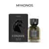 extract de parfum conquer by mykonos 50ml parfum unisex inspiratie ysl myslf labsolu bergamota ghimbir cardamom floare de portocal iris vanilie ambra mosc patchouli parfum clean sexy persistent