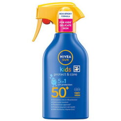 spray protectie solara Nivea Sun Kids Protect and Care SPF 50 plus 270ml pentru copii protectie UVA UVB rezistent la apa spray solar pentru plaja si piscina
