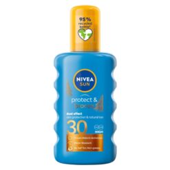 spray protectie solara Nivea Sun Protect and Bronze SPF 30 200ml unisex cu Pro Melanin pentru bronz natural protectie UVA UVB rezistent la apa