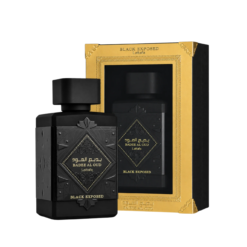 Badee Al Oud Black Exposed by Lattafa 100ml apa de parfum unisex toffee cacao tamaie orris vanilie labdanum gourmand dark smoky